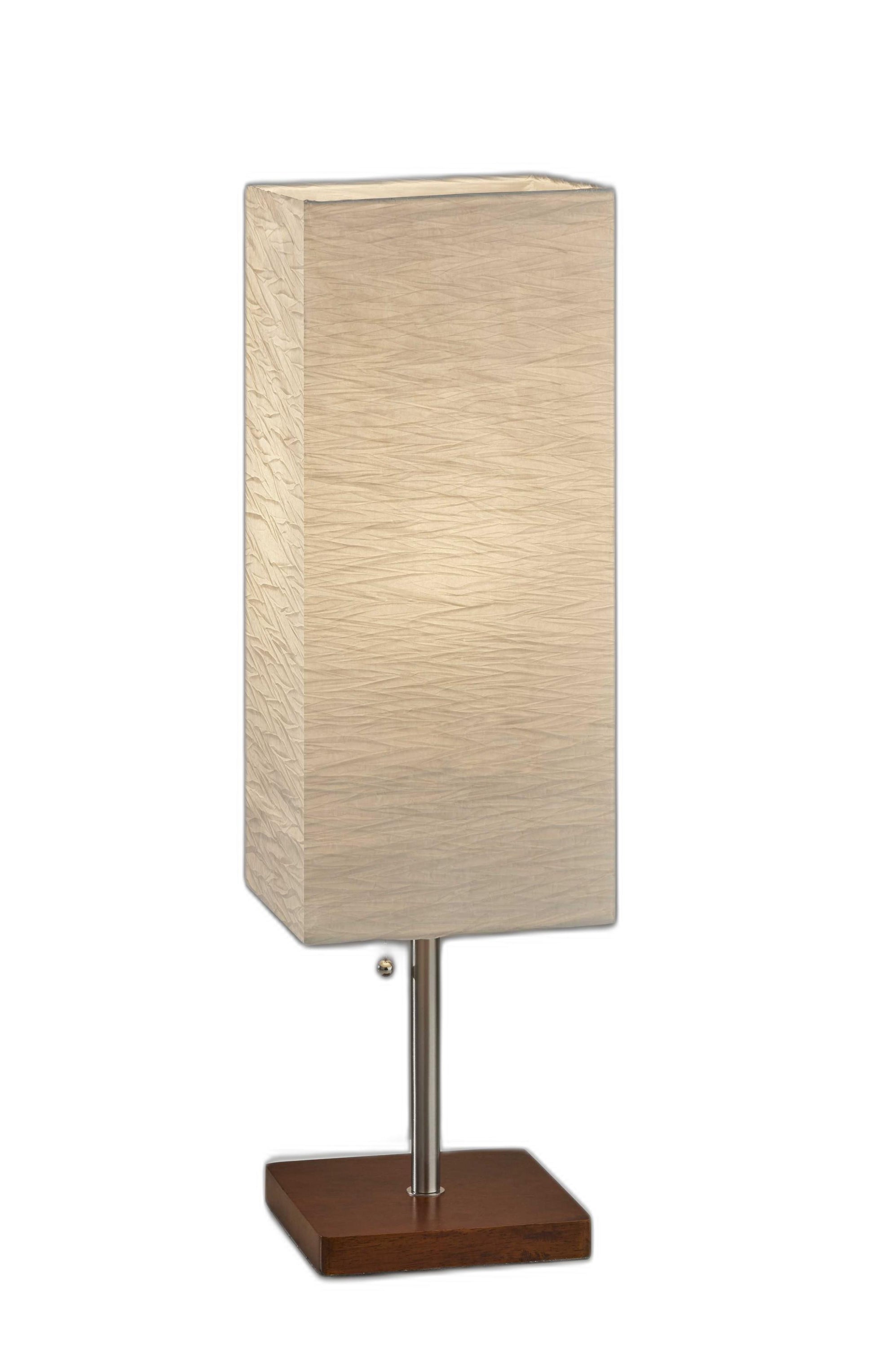 Wildside Paper Shade With Walnut Wood Table Lamp-Table Lamps-DECOROLALA