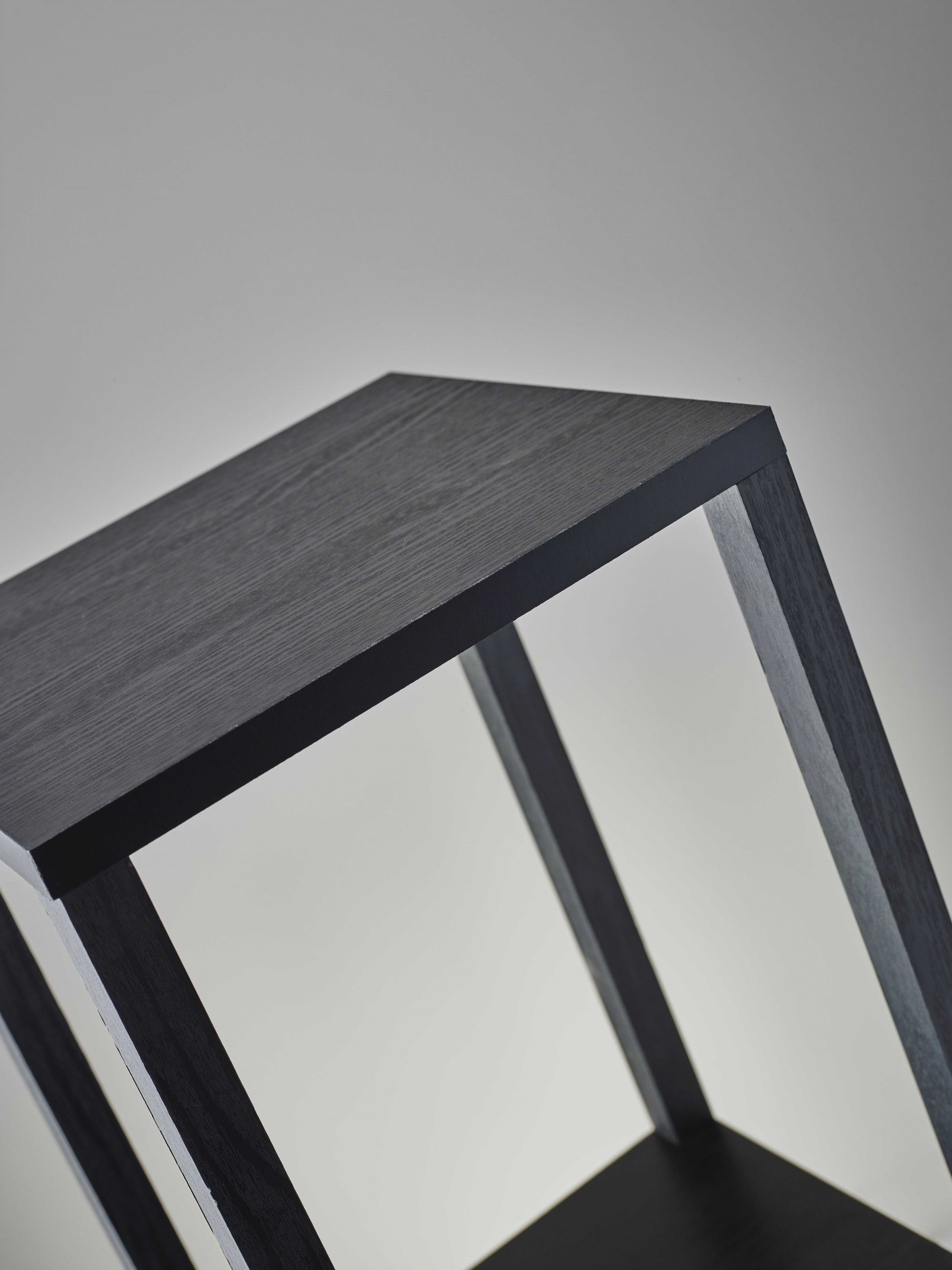 35" Black Solid Wood Square End Table With Two Shelves-8