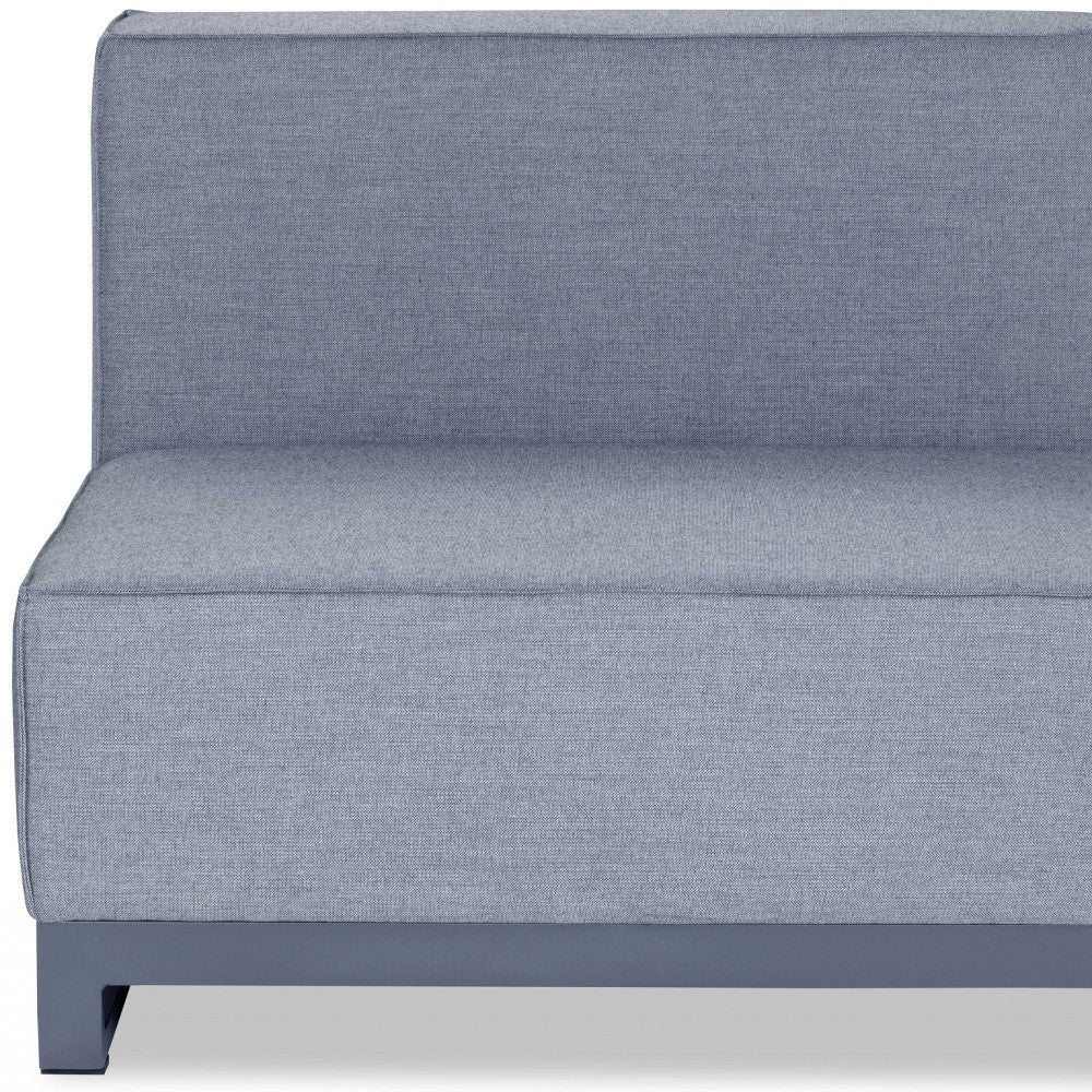 35" Gray and TPU Coating Metal Outdoor Modular with Gray Cushion-Outdoor Chairs-DECOROLALA