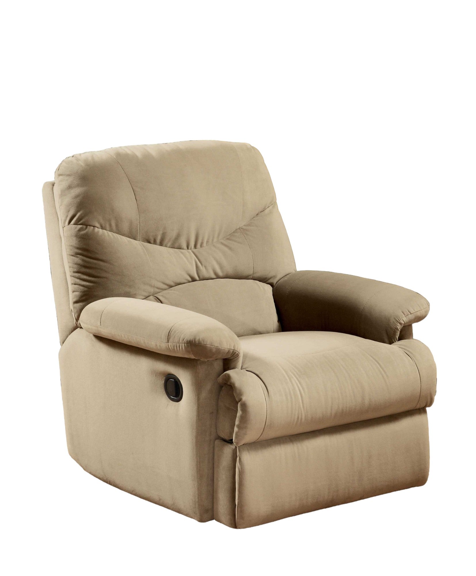 35" Beige Microfiber Recliner-Recliners-DECOROLALA