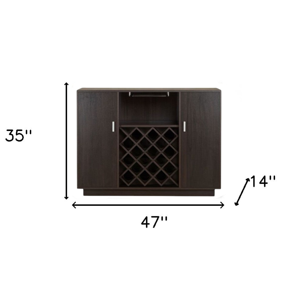 47" Espresso Server with Two Doors-Sideboards-DECOROLALA