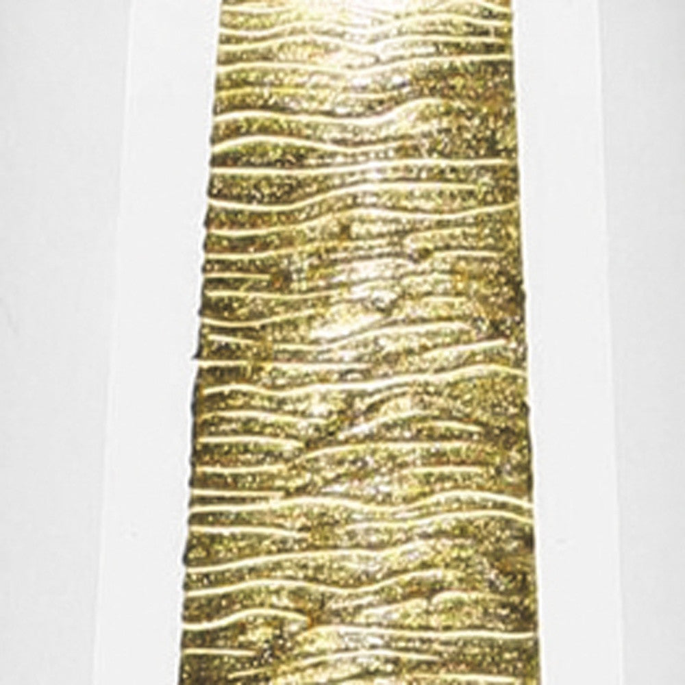11" Clear And Gold Cylinder Lead Free Crystal Table Vase-3