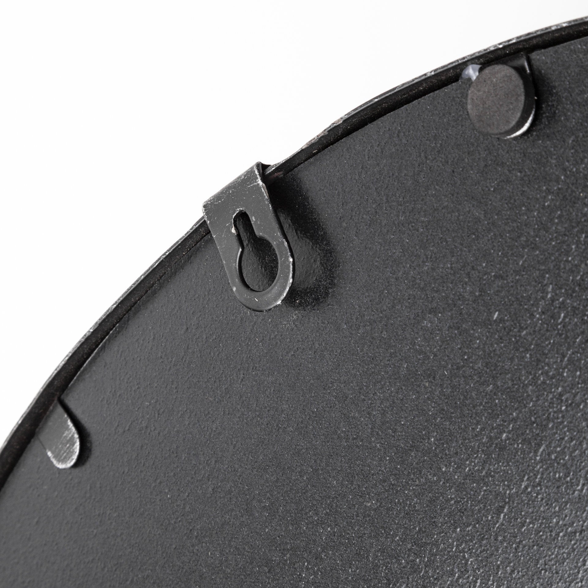 Set of Two Black Round Metal And Mirrored Glass Vanity Trays-8