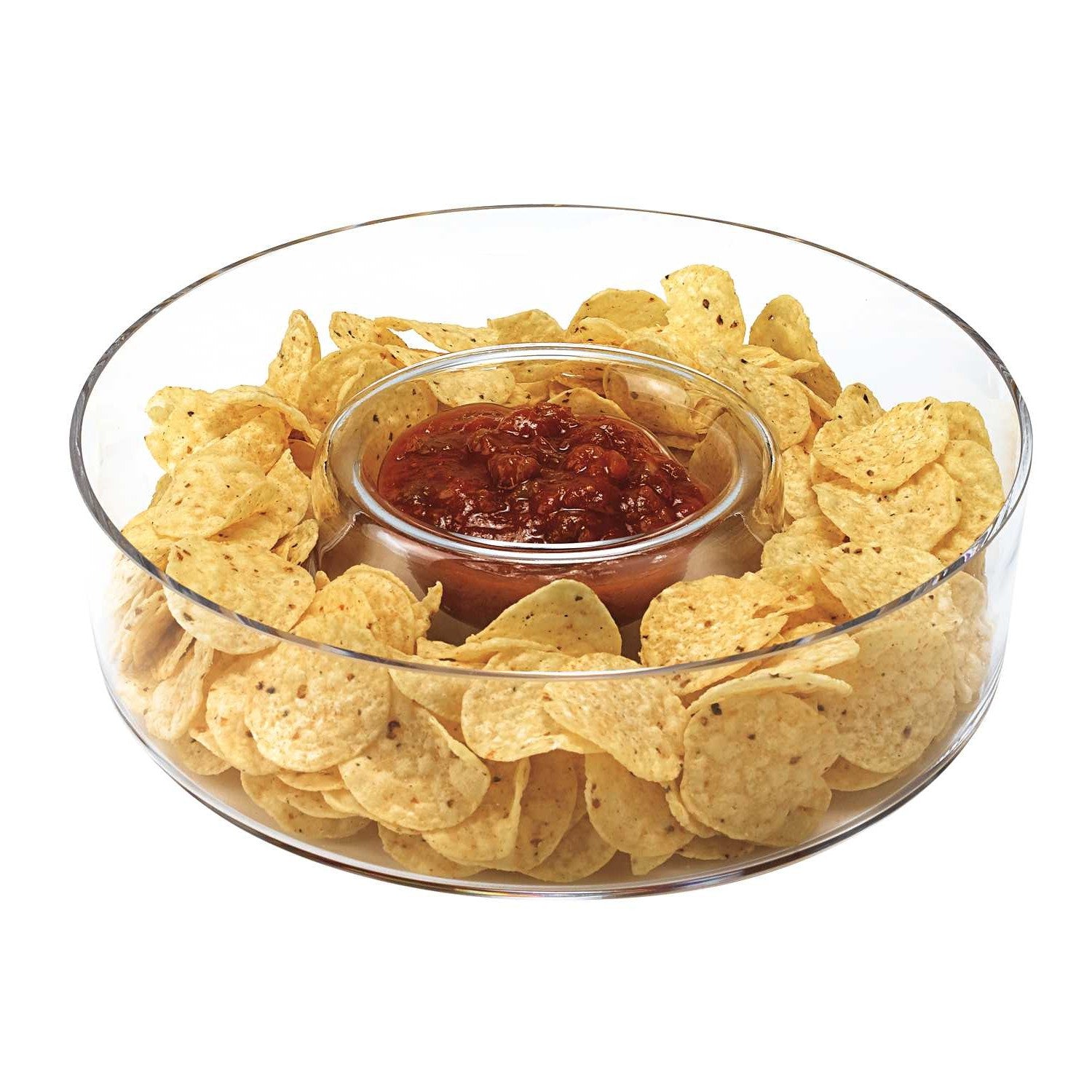 Mouth Blown European Crystal Chip N Dip-Dinnerware-DECOROLALA