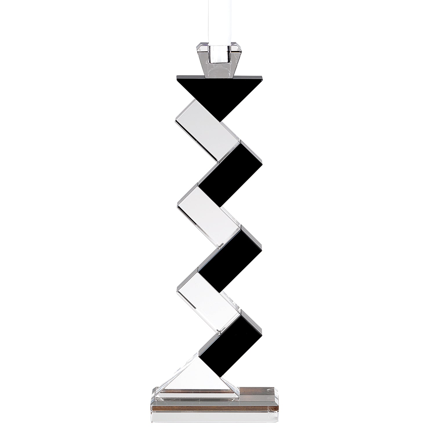 Black Crystal Geometric Tabletop Pillar Candle Holders-Candle Holders-DECOROLALA