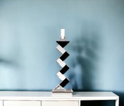 Black Crystal Geometric Tabletop Pillar Candle Holders-Candle Holders-DECOROLALA