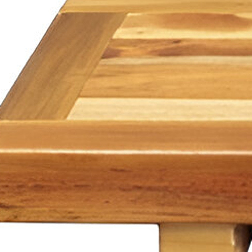 29" Natural Teak Wood Bath Tray And Seat-5