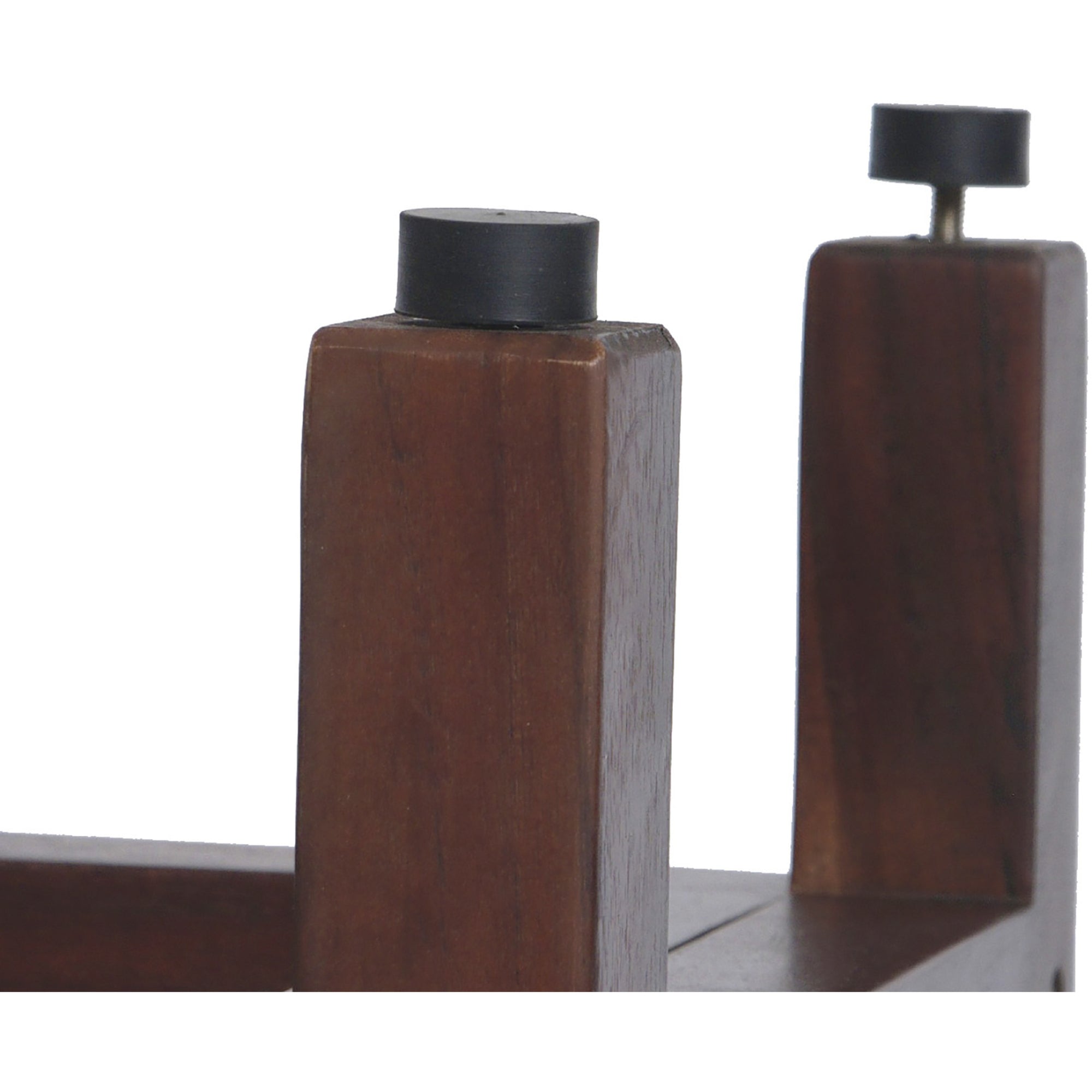 Rectangular Teak Shower Bench With Handles In Brown Finish-3