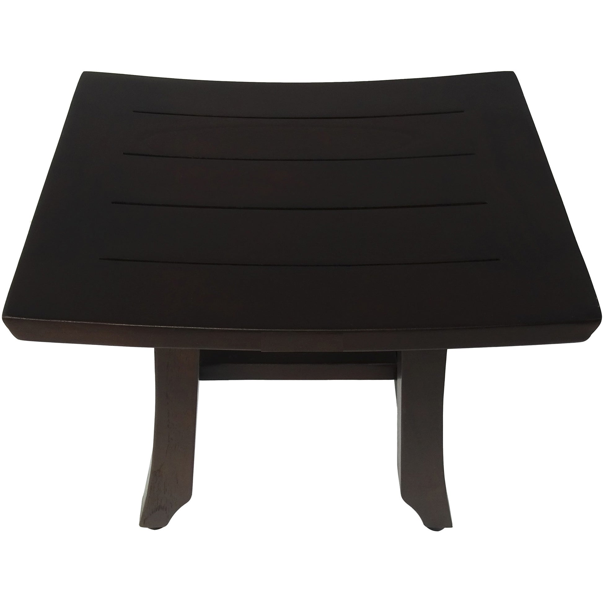 14" Brown Teak Shower Bench-2