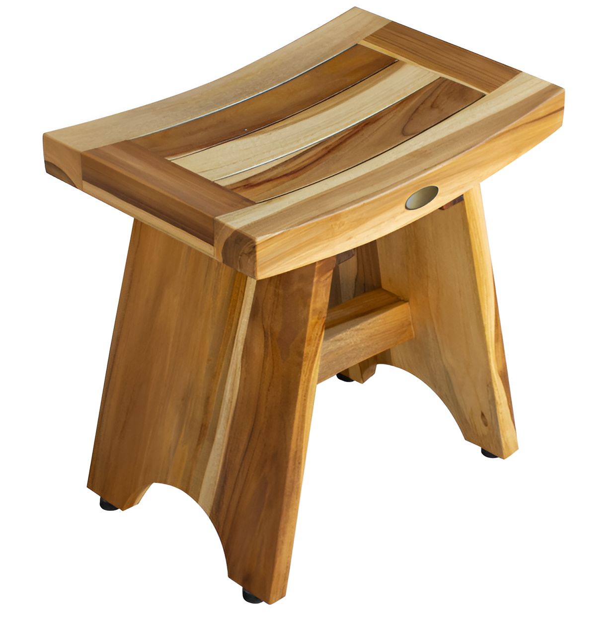 18" Natural Teak Rectangular Shower Bench-3