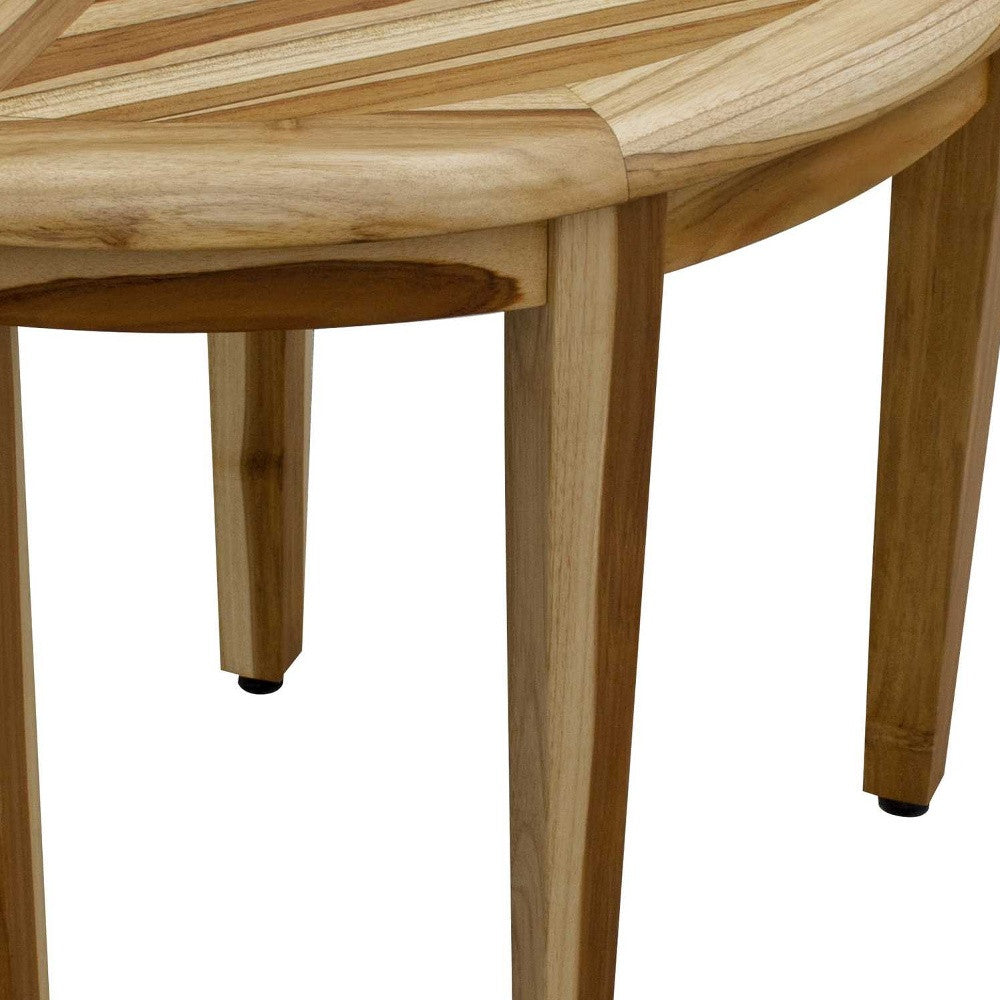 23" Natural Teak Corner Shower Bench-3