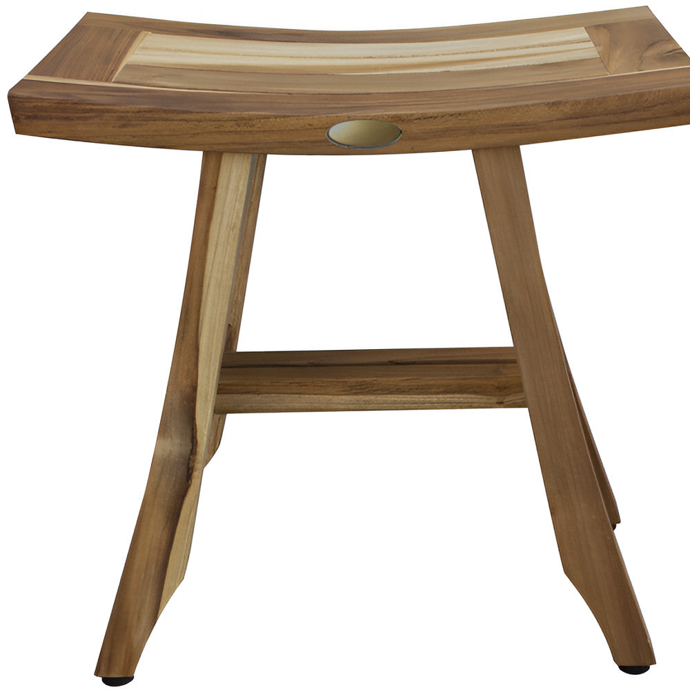 18" Natural Teak Rectangular Shower Bench-6