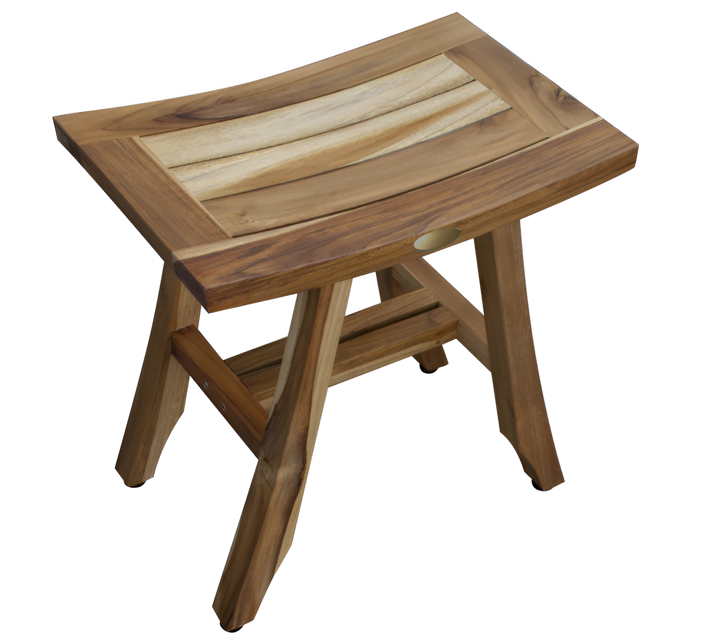18" Natural Teak Rectangular Shower Bench-2