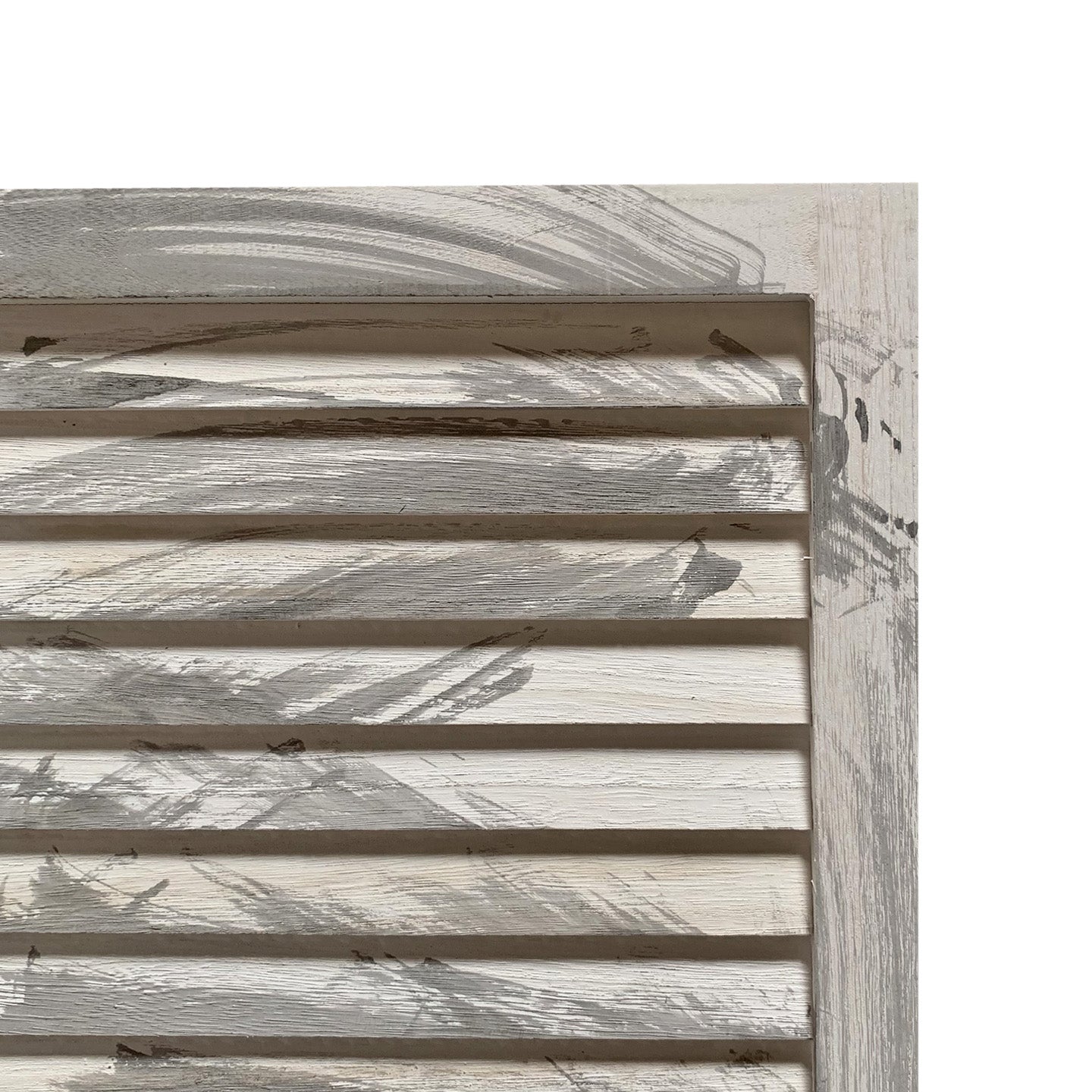 67" Gray Folding Three Panel Screen Room Divider-Room Dividers-DECOROLALA