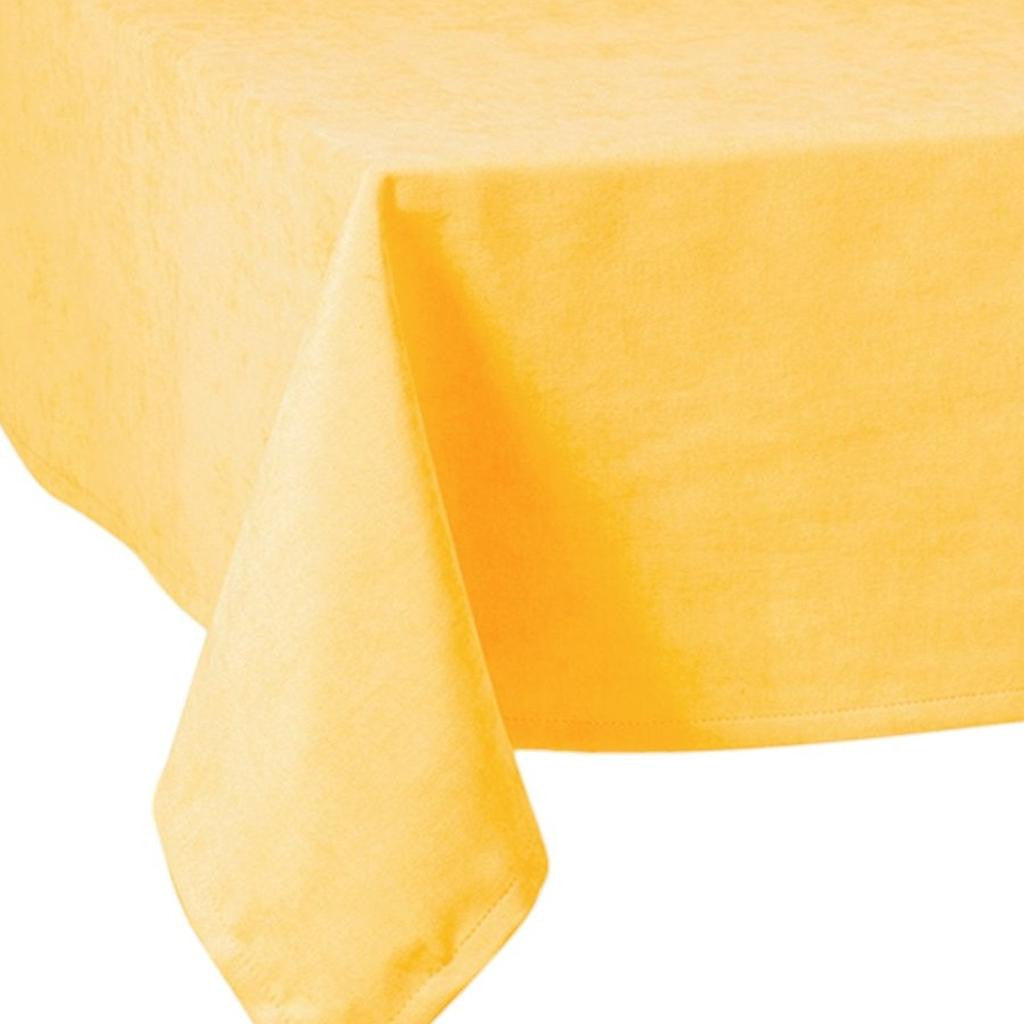 55" X 55" Yellow Polyester Square Tablecloth-Dining Linens-DECOROLALA