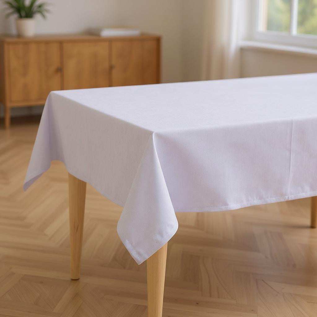 55" X 104" Gray Polyester Tablecloth-Dining Linens-DECOROLALA
