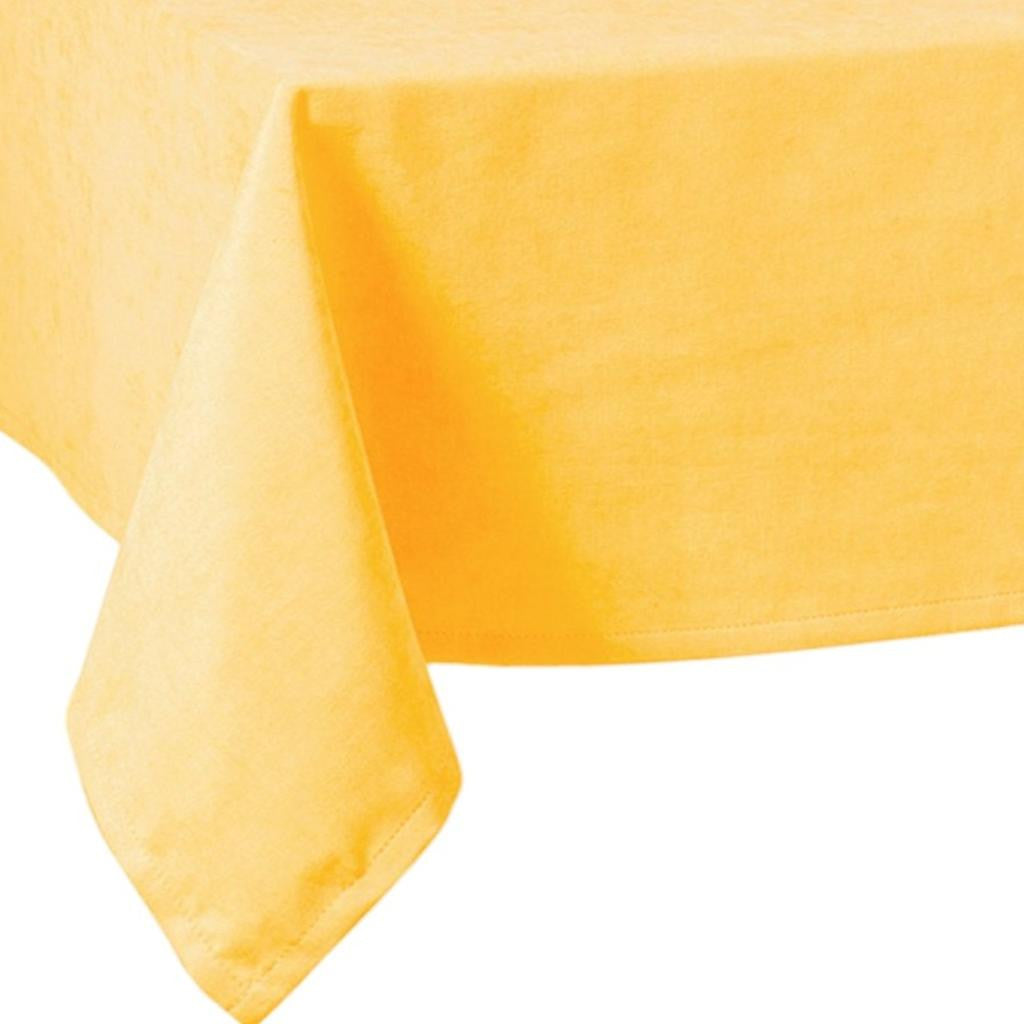 55" X 104" Yellow Polyester Tablecloth-Dining Linens-DECOROLALA