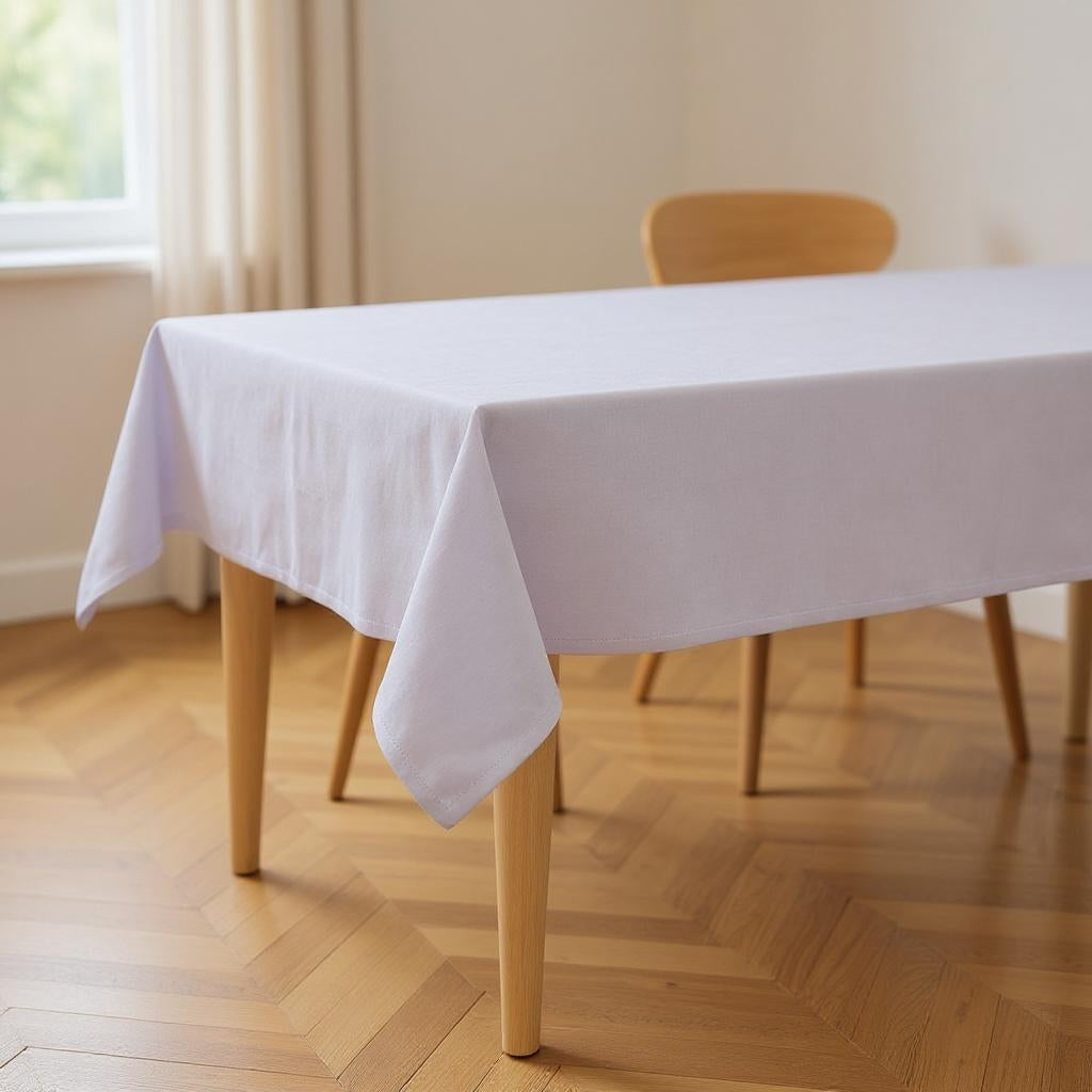 55" X 120" Gray Polyester Tablecloth-Dining Linens-DECOROLALA