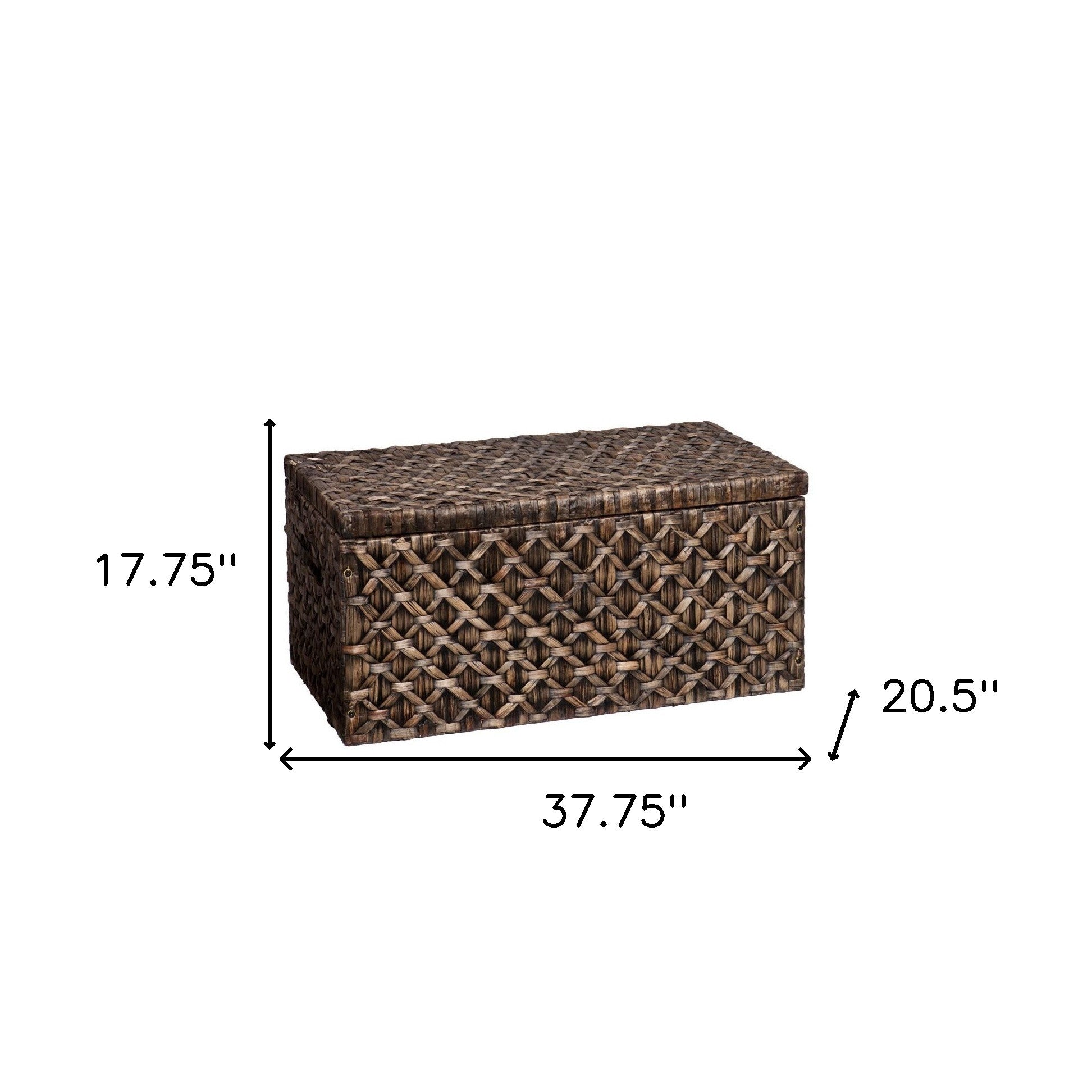 38" Brown Manufactured Wood And Metal Rectangular Coffee Table-Coffee Tables-DECOROLALA