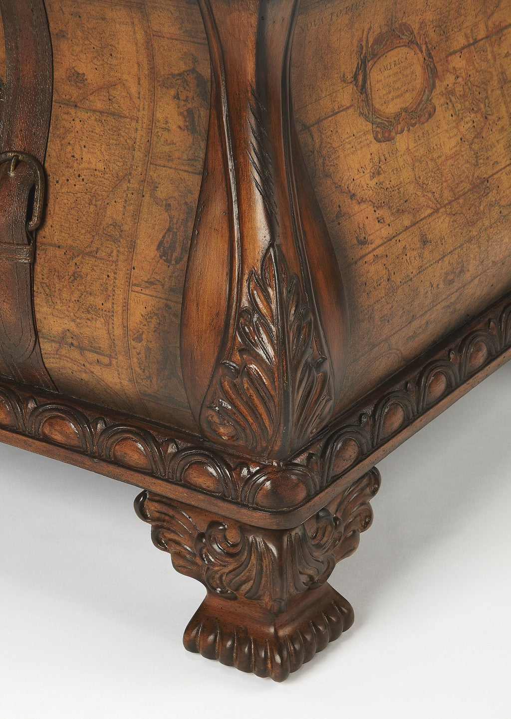 38" Brown Wood Coffee Table With Drawer-Coffee Tables-DECOROLALA