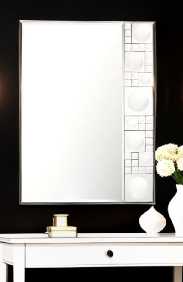 38" Clear Glass Framed Accent Mirror-Mirrors-DECOROLALA