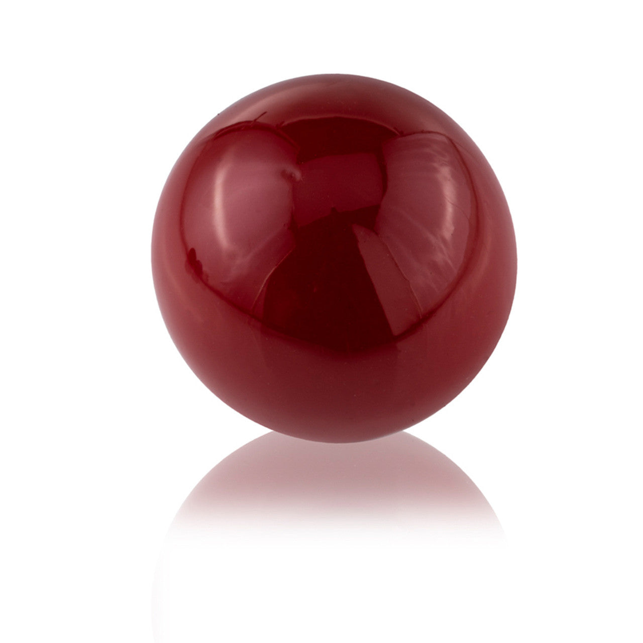 Set of Two 3" Red Aluminum Decorative Orbs-0