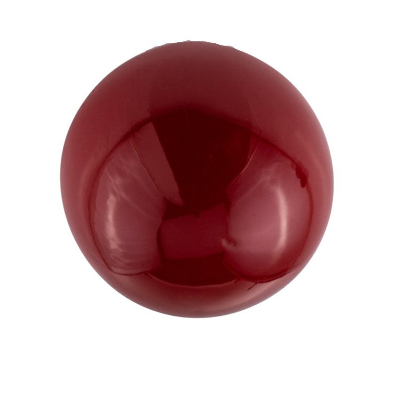 Set of Two 3" Red Aluminum Decorative Orbs-2