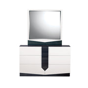 White And Grey Dresser With 6 Drawer-0