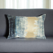 Glamorous Teal Lumbar Pillow With Metallic Gold Accents-0