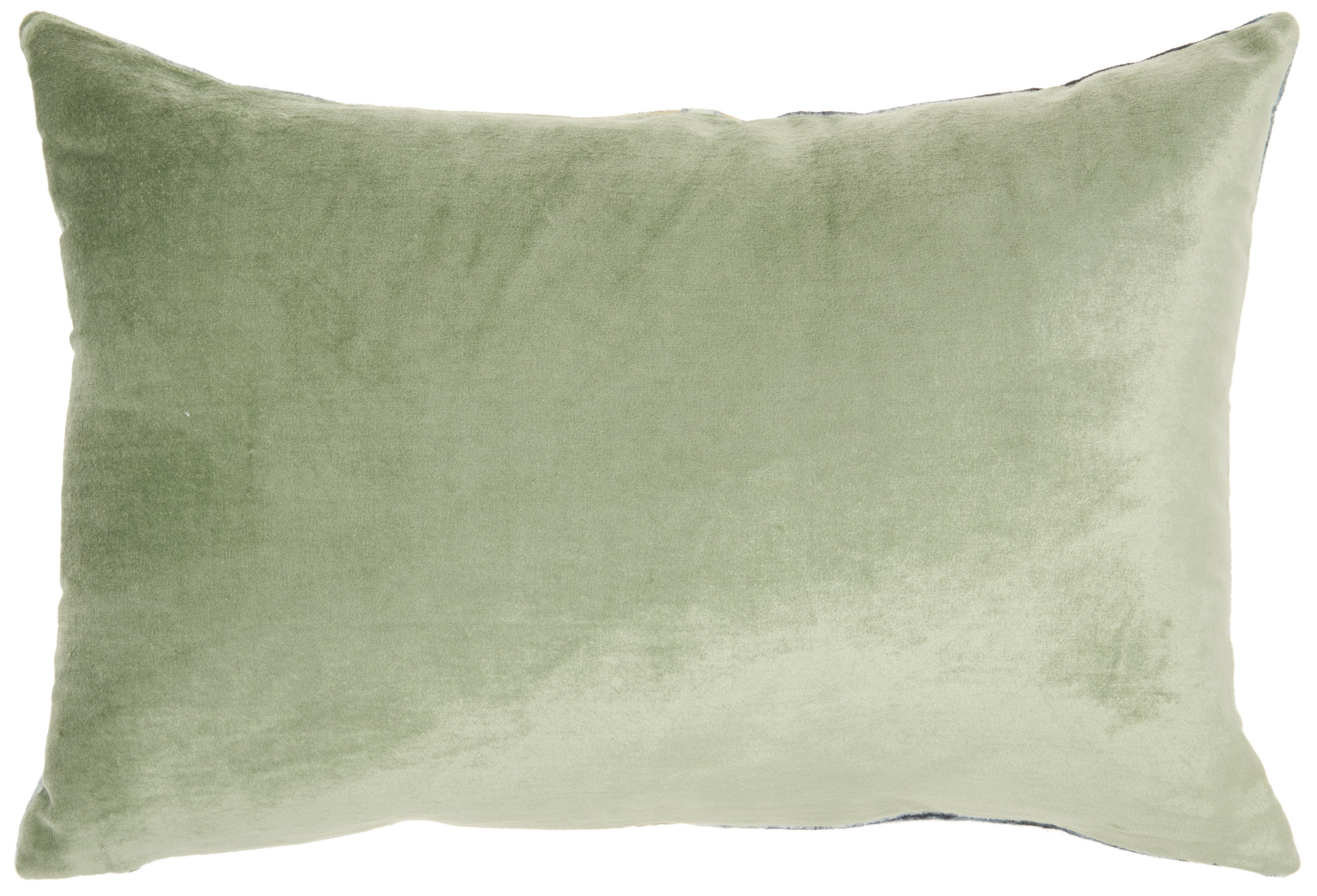 Glamorous Teal Lumbar Pillow With Metallic Gold Accents-2