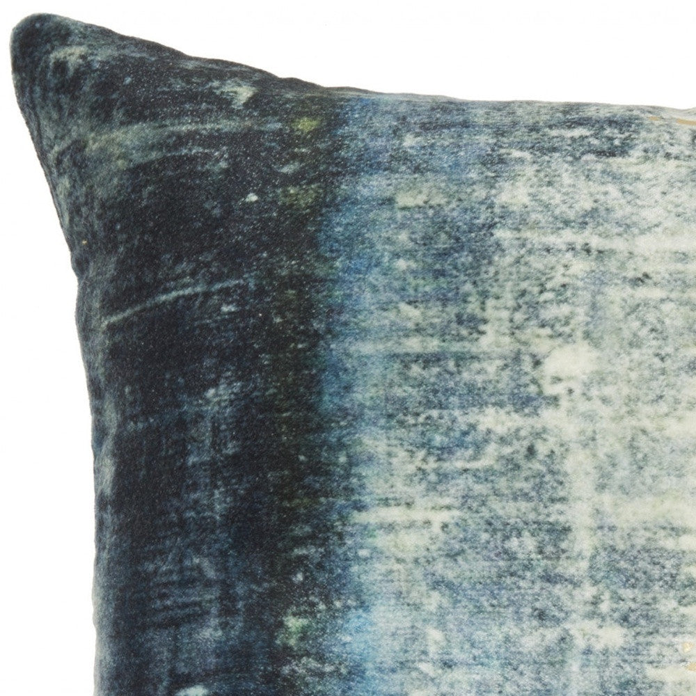 Glamorous Teal Lumbar Pillow With Metallic Gold Accents-4
