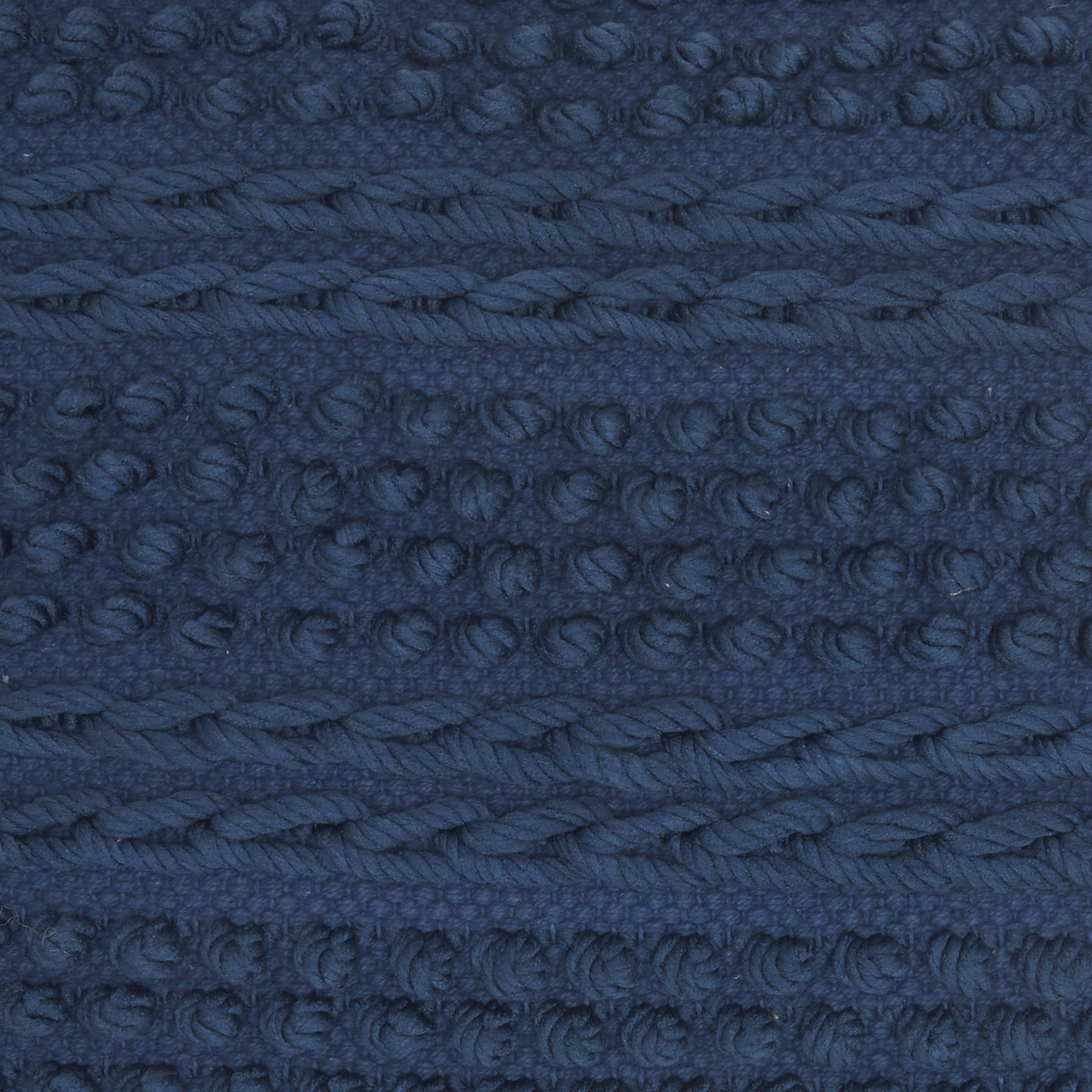 Navy Blue Textured Dots And Stripes Throw Pillow-8