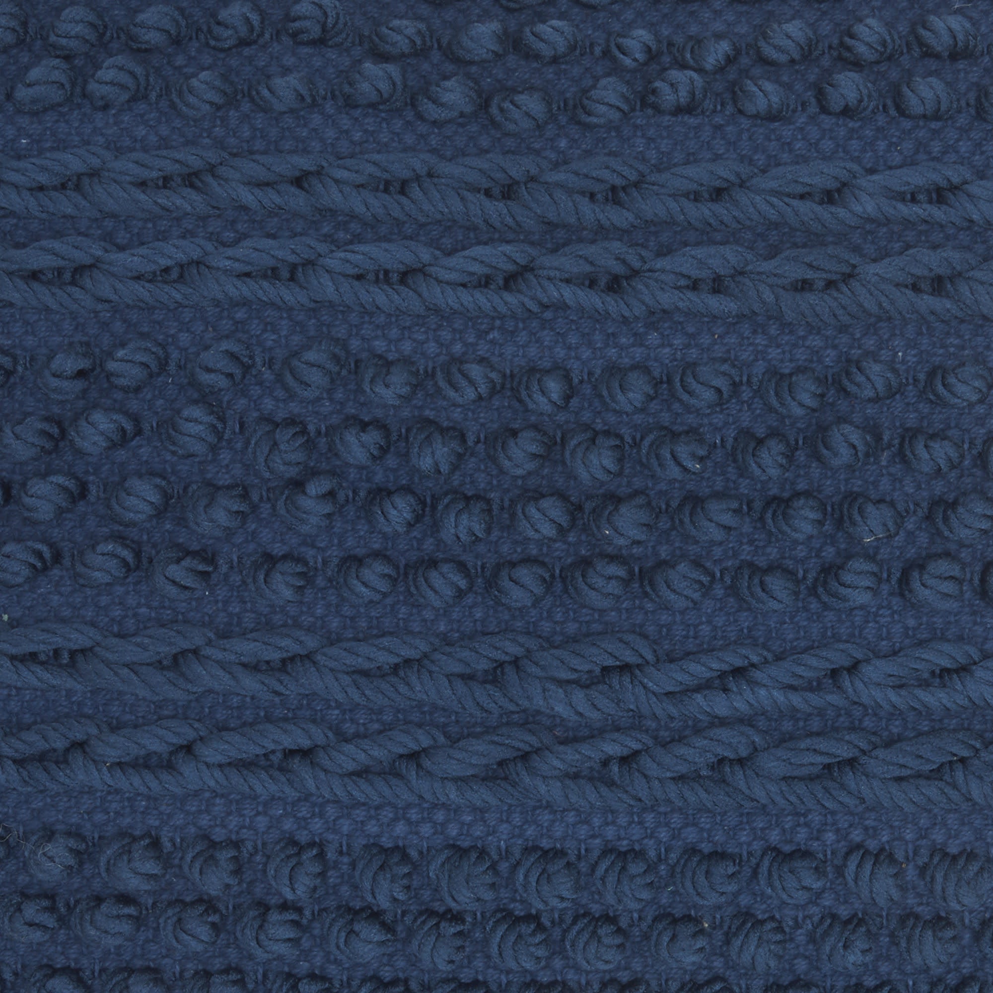 Navy Blue Textured Dots And Stripes Throw Pillow-8