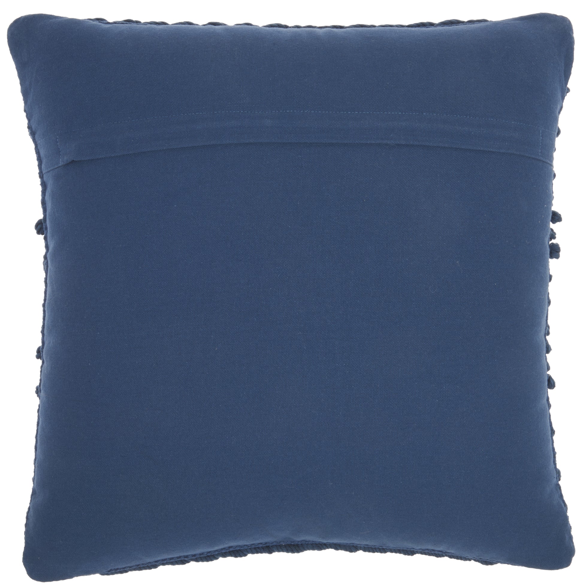 Navy Blue Textured Dots And Stripes Throw Pillow-3