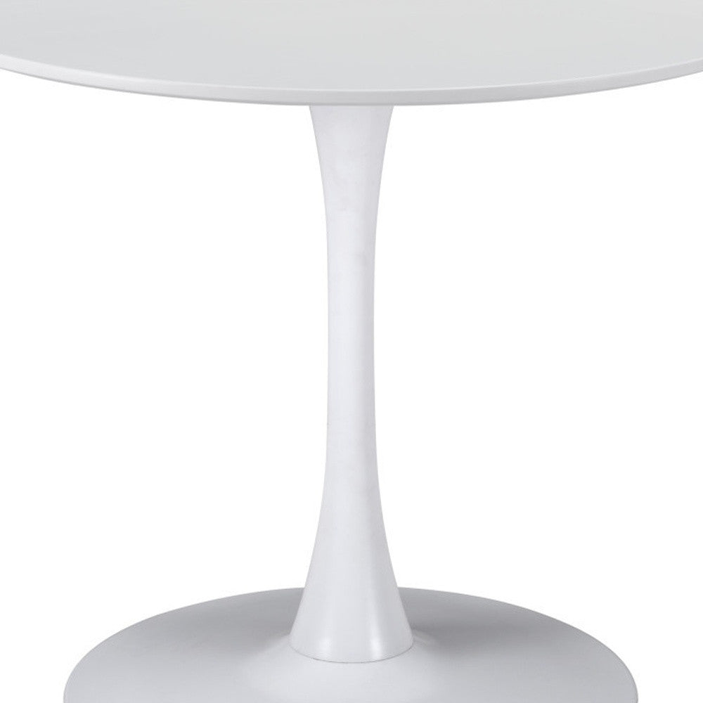 35" Steel Pedestal Base Dining Table-Dining Tables-DECOROLALA
