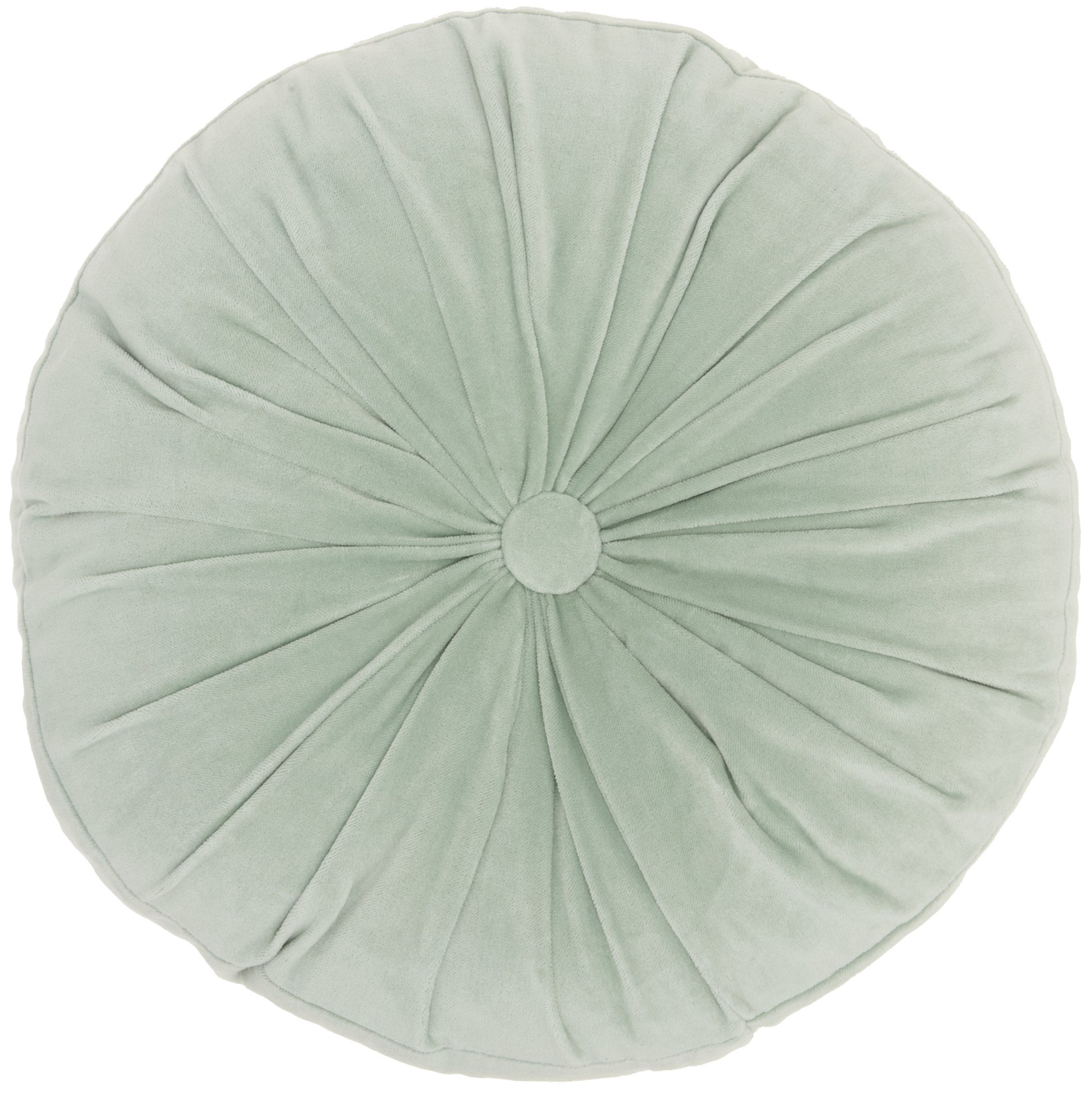 16" X 16" Mint Green Round Velvet-3