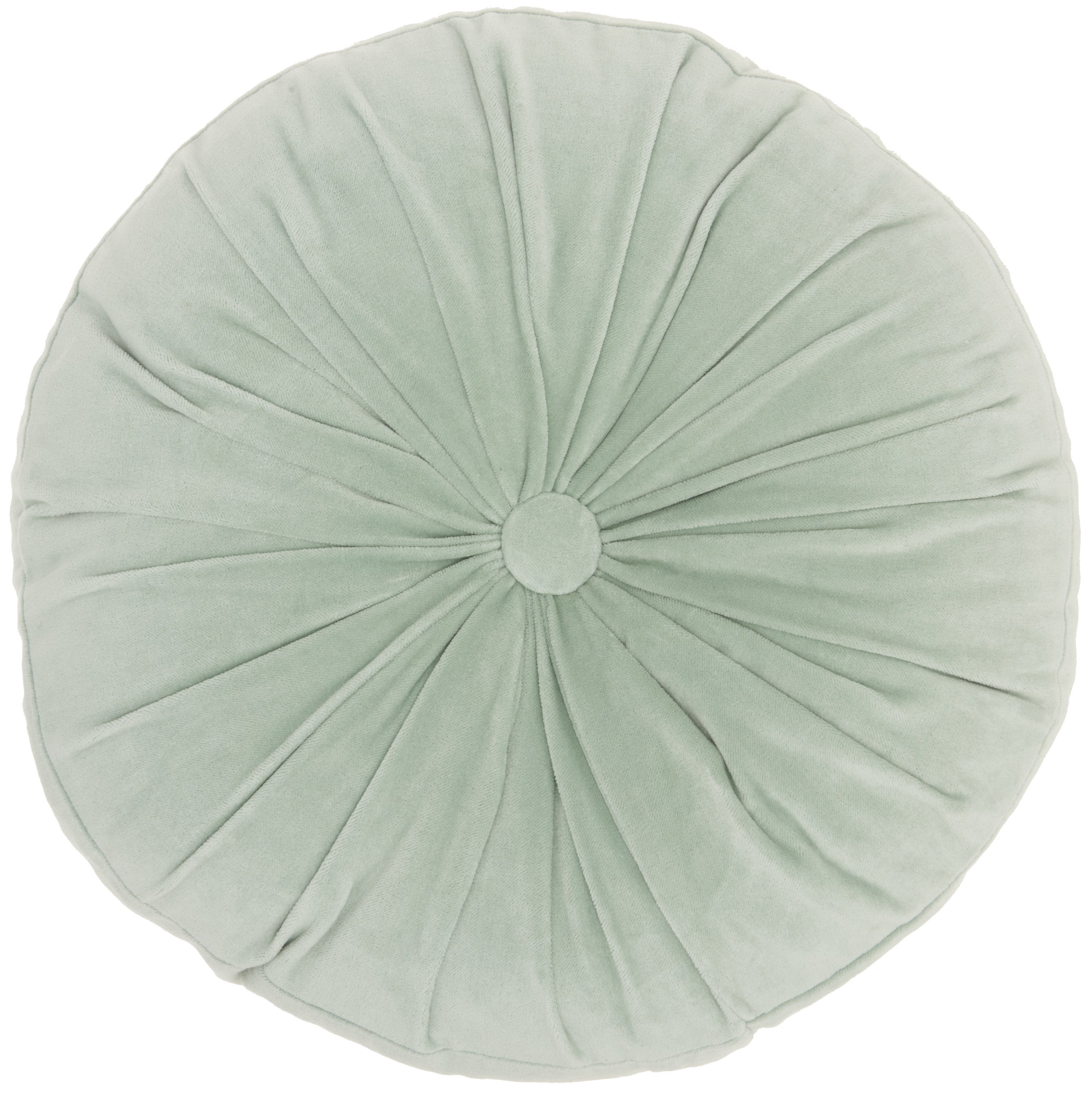 16" X 16" Mint Green Round Velvet-3