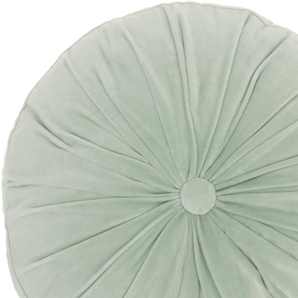 16" X 16" Mint Green Round Velvet-4