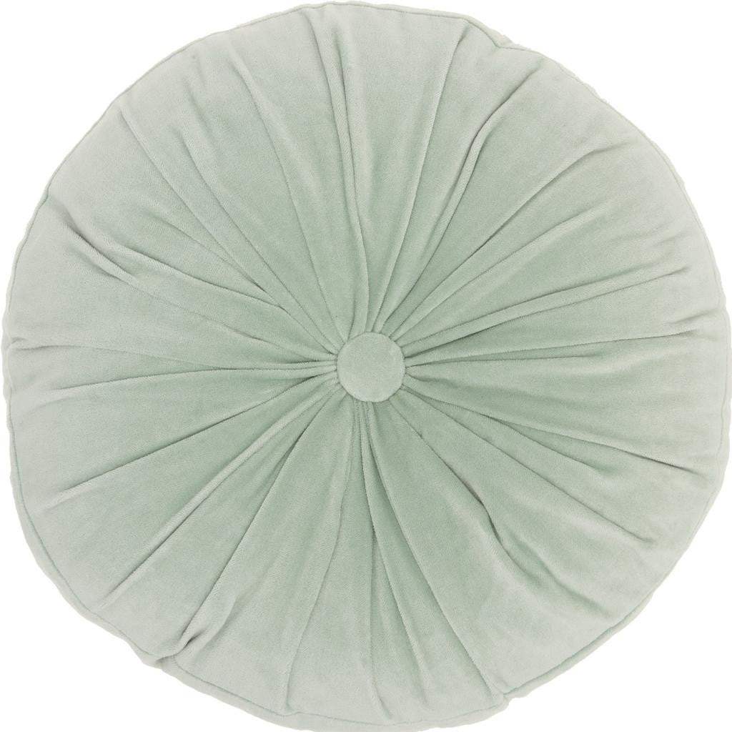16" X 16" Mint Green Round Velvet-2