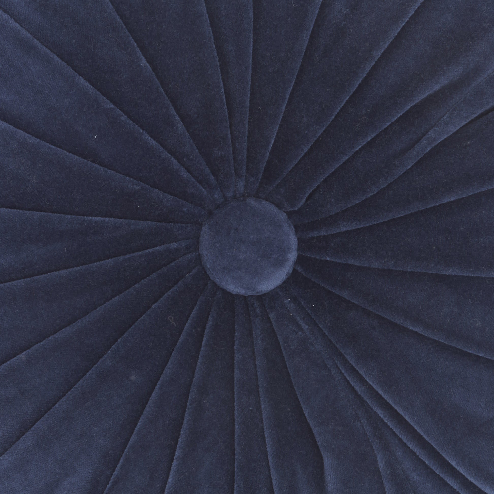 16" X 16" Dark Blue Round Velvet Throw Pillow-5