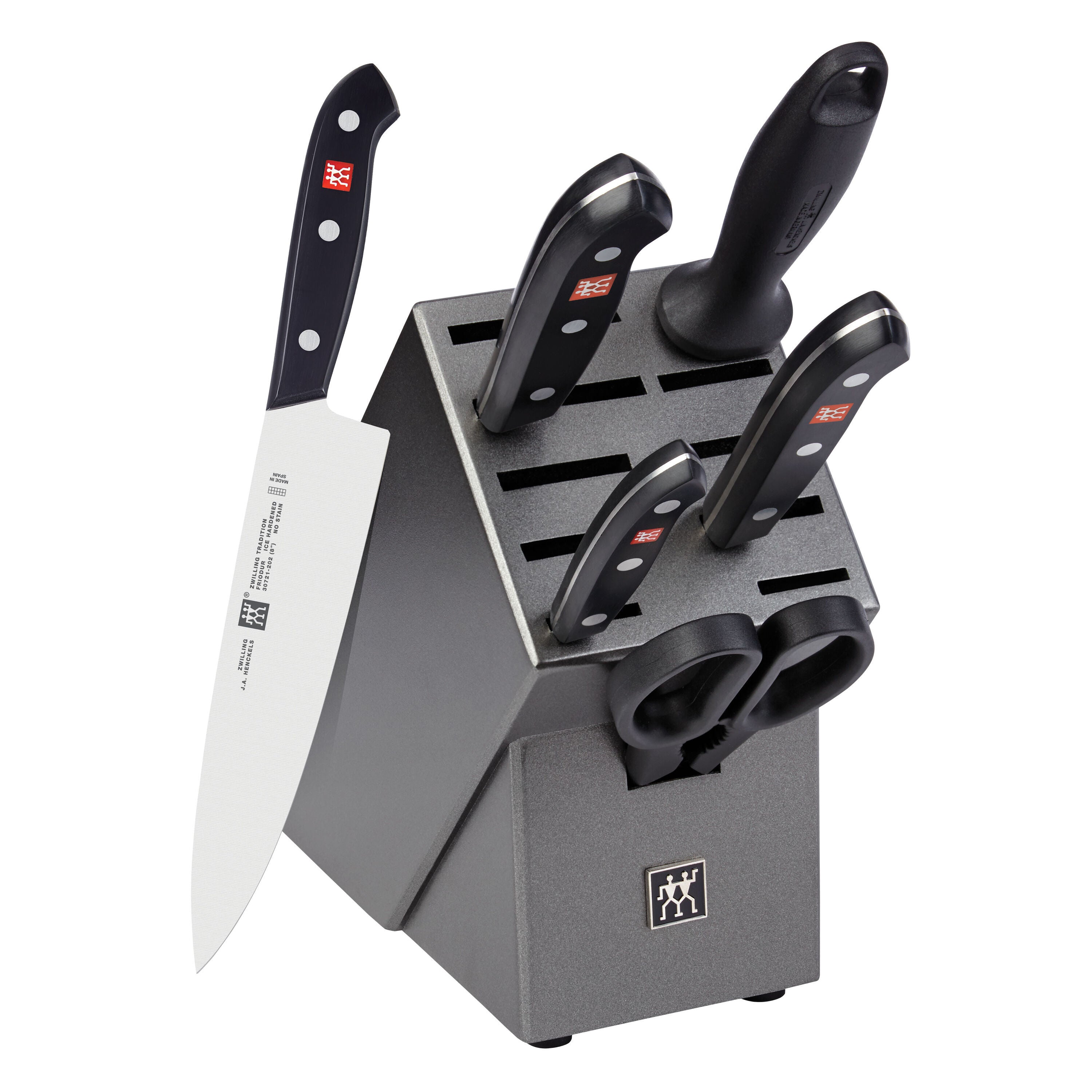 ZWILLING Tradition 7 Piece Knife Block Set With Bonus Steak Set-DECOROLALA