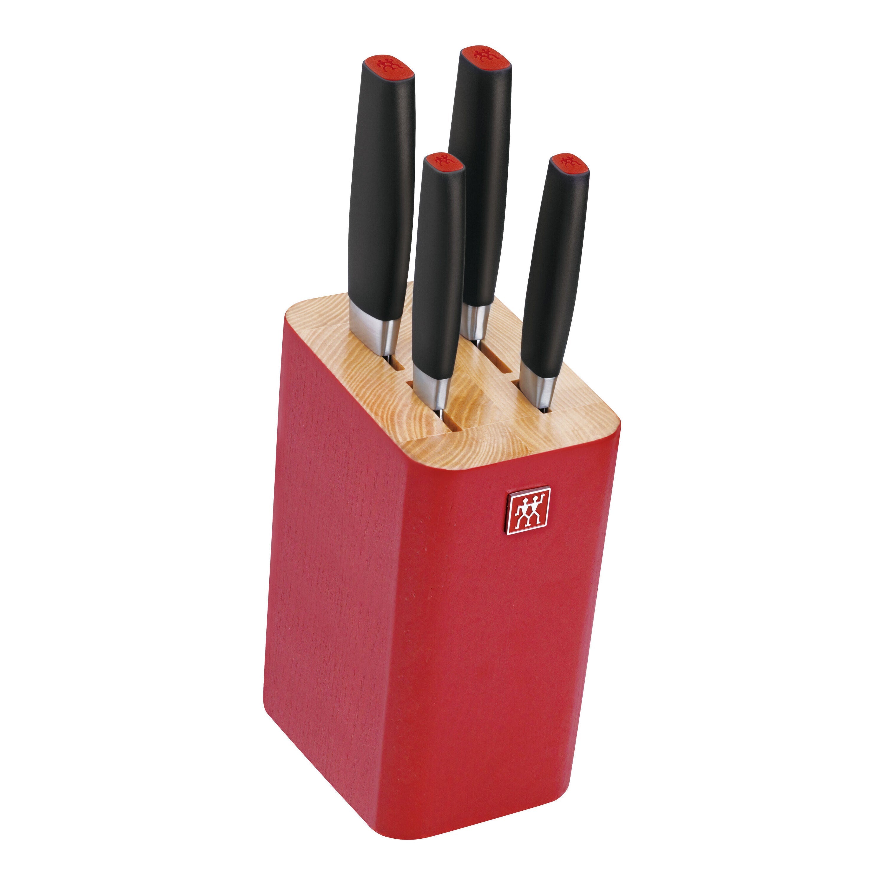 ZWILLING Select 5 Piece Knife Block Set, Red-DECOROLALA