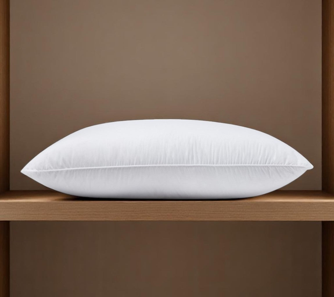 100% Cotton Lux Sateen Down Alternative Medium Hypoallergenic Standard Size Bed Pillow-Bed Pillows-DECOROLALA