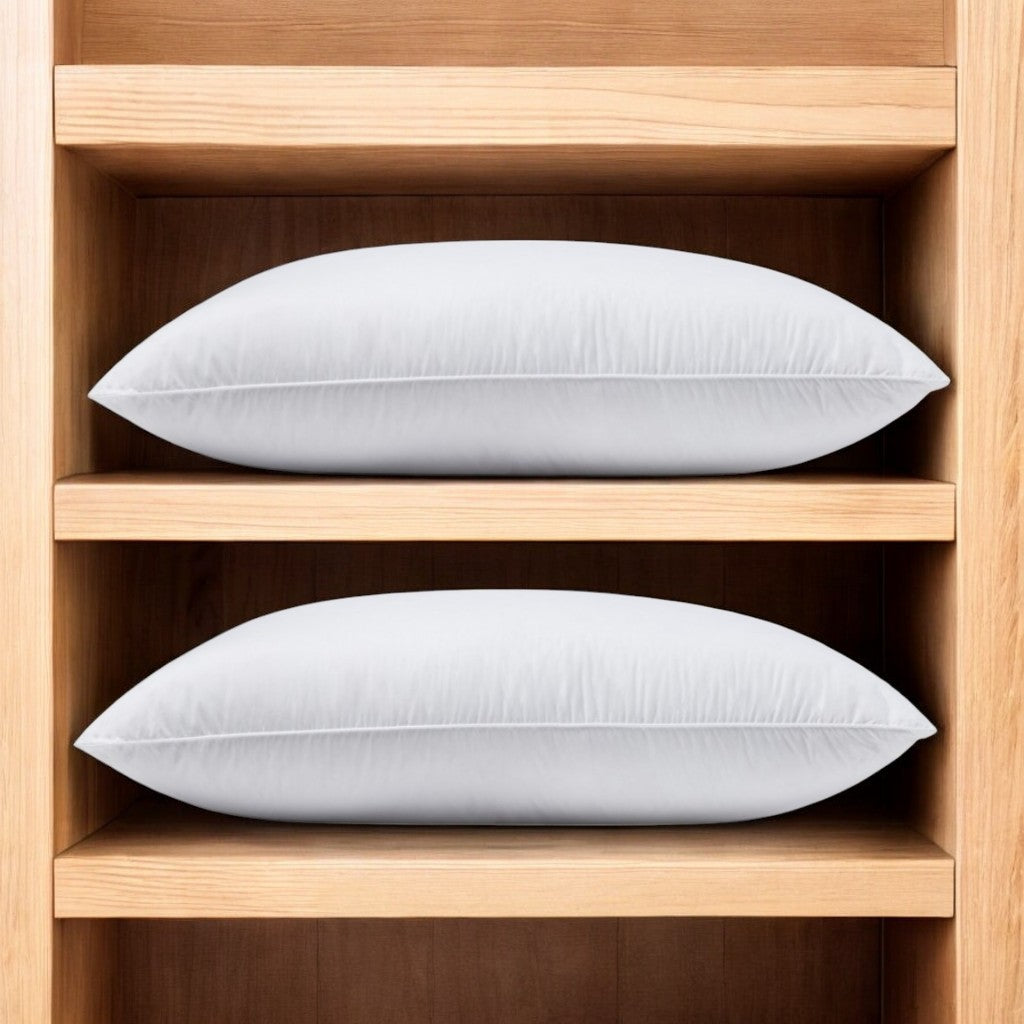 Set of Two Down Alternative Firm Queen Size Bed Pillows-Bed Pillows-DECOROLALA