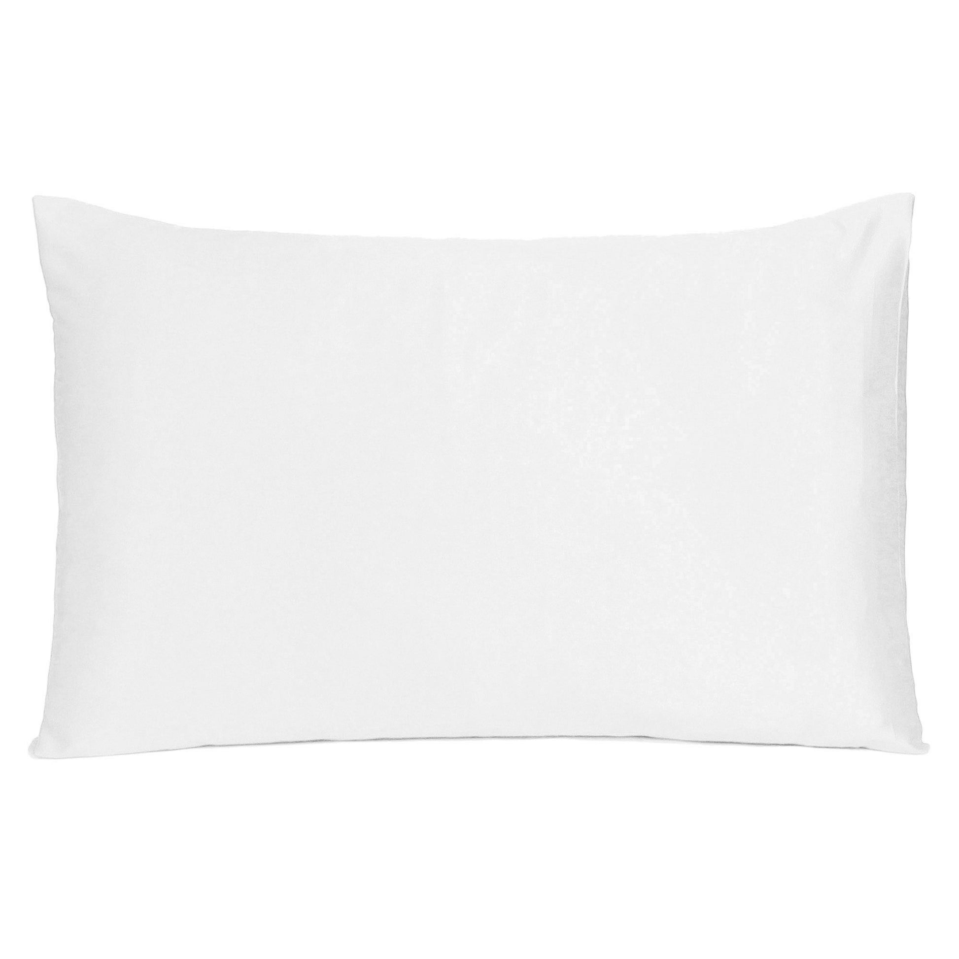 White Dreamy Set Of 2 Silky Satin King Pillowcases-Bed Sheets-DECOROLALA