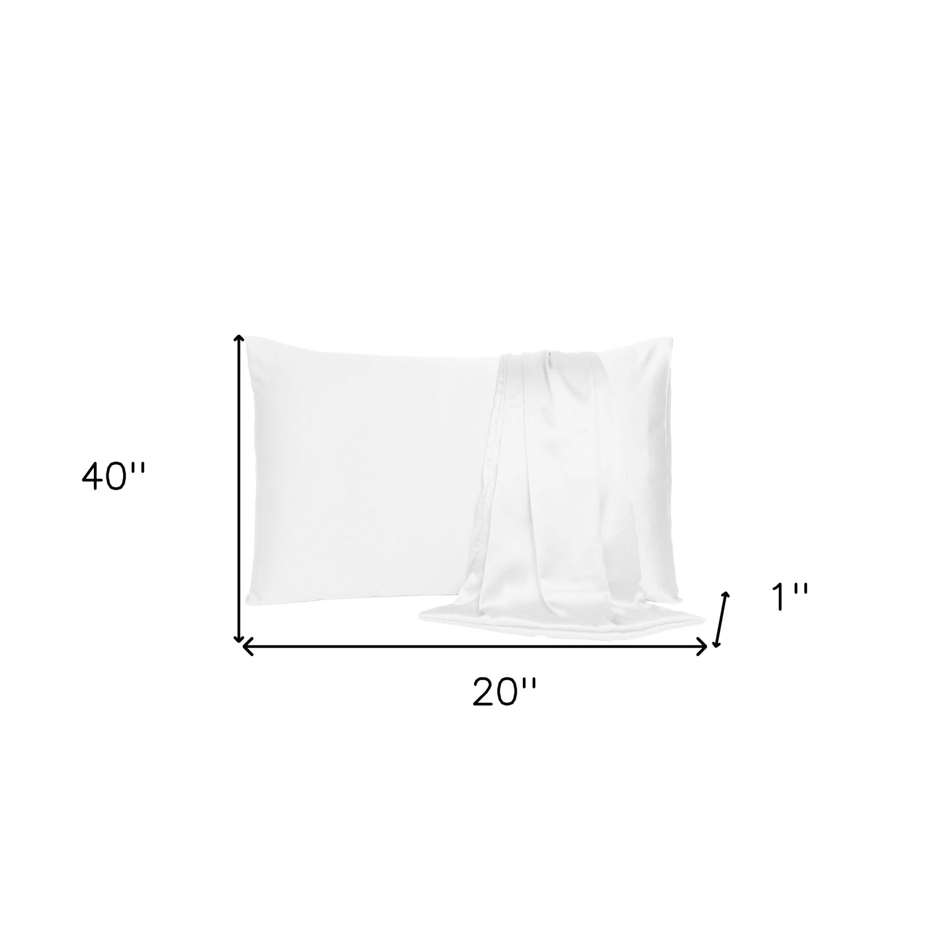 White Dreamy Set Of 2 Silky Satin King Pillowcases-Bed Sheets-DECOROLALA