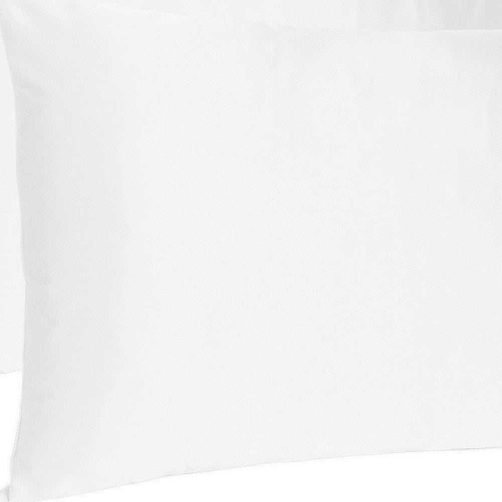 White Dreamy Set Of 2 Silky Satin King Pillowcases-Bed Sheets-DECOROLALA