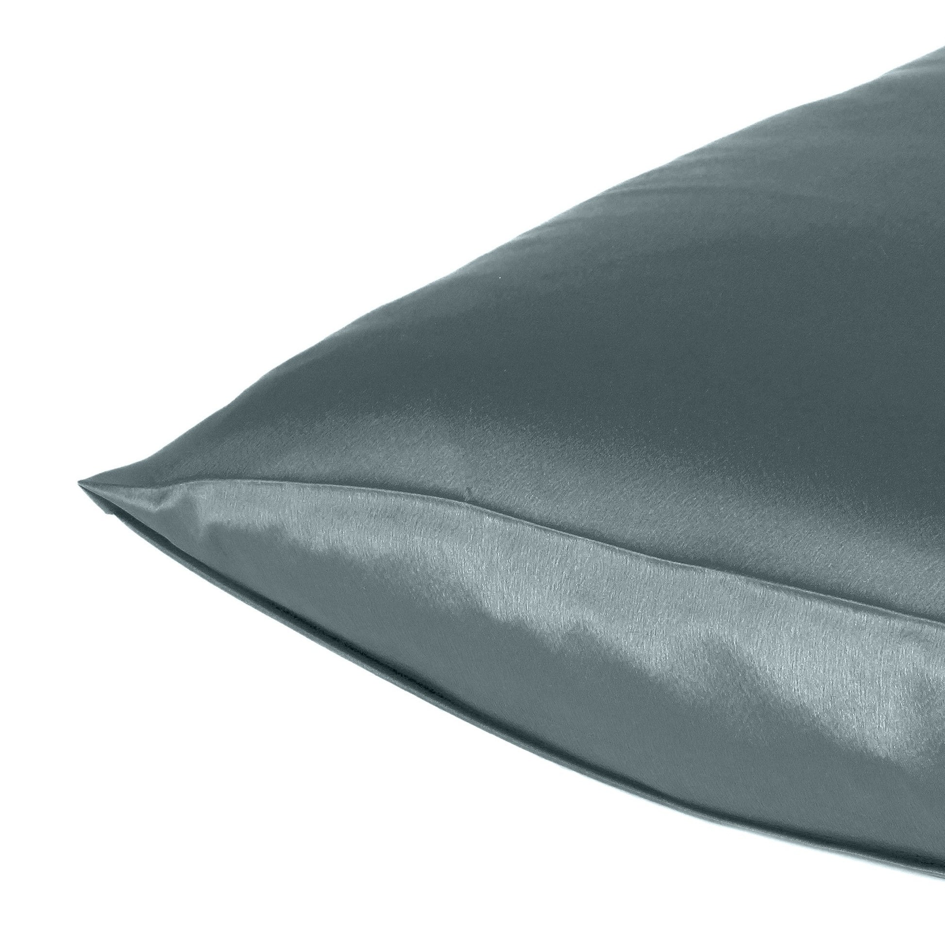 Gray Dreamy Set Of 2 Silky Satin King Pillowcases-Bed Sheets-DECOROLALA