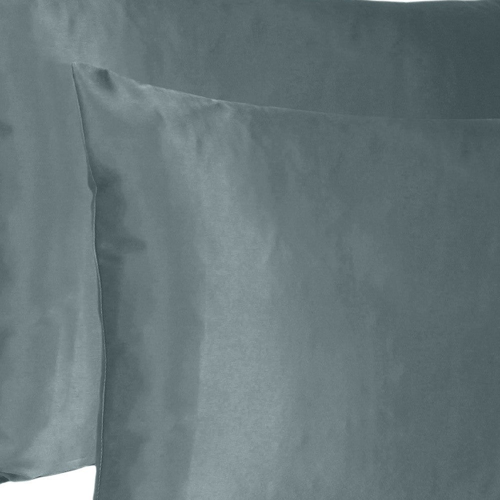 Gray Dreamy Set Of 2 Silky Satin King Pillowcases-Bed Sheets-DECOROLALA