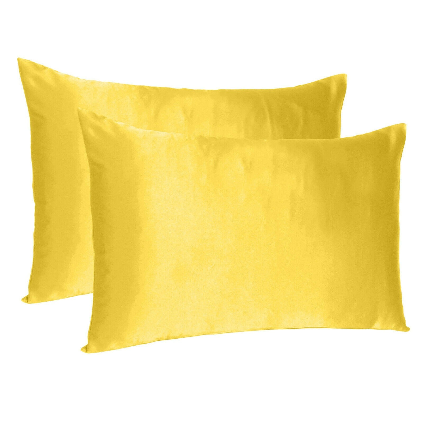 Lemon Dreamy Set Of 2 Silky Satin King Pillowcases-Bed Sheets-DECOROLALA